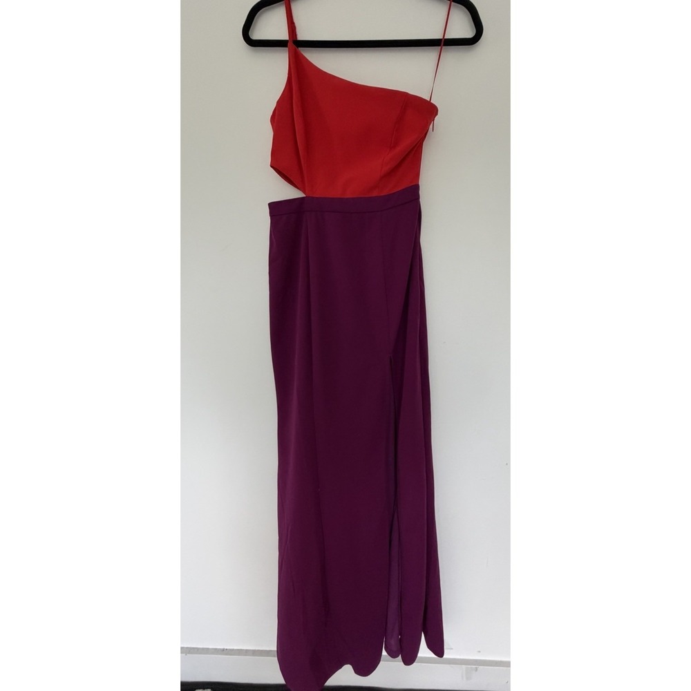 MANIJU Women Dress Sz SMALL Red Purple Spaghetti Strap Style Y2K Modern - Picture 2 of 8